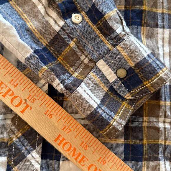 Roebuck & Co. Pearl Snap Front Western Long Sleeve Shirt Mens XL Plaid Rodeo Vtg - Picture 9 of 9